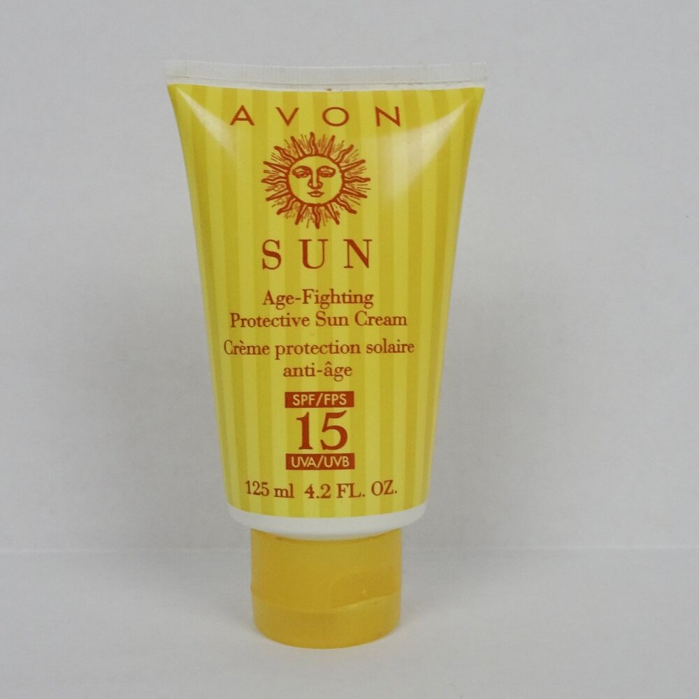 Avon Sun Age Fighting Protective Sun Cream SPF 15 UVA UVB 4.2 oz Antiaging NOS